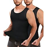 TAILONG Compression Shirts for Men Slimming Body Shaper Vest Tank Top Undershirt Tummy Control Shapewear