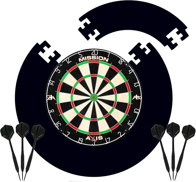 Home Darts Centre Dartboard, Surround, Oche, Darts, Boxed Set Dart