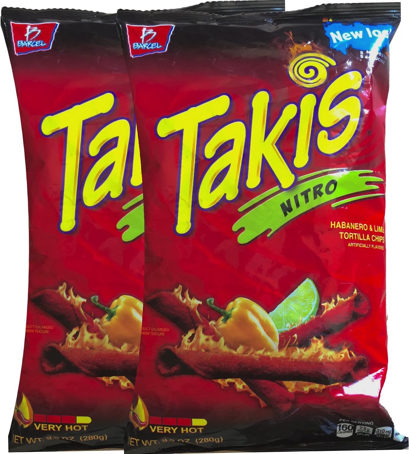 Barcel Takis Nitro Habanero & Lime Tortilla Chips Snack