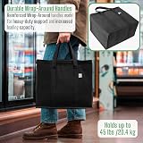 VenO 2Pcs Reusable Large Cooler Bags with Lid 40L Foldable Tote Black view 5