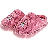 Josmo Care Bear Slippers for Girls Womens Cozy Plush Indoor Shoes Fun Fuzzy Bear House Slippers for Little Kids/Big Kids/Adults