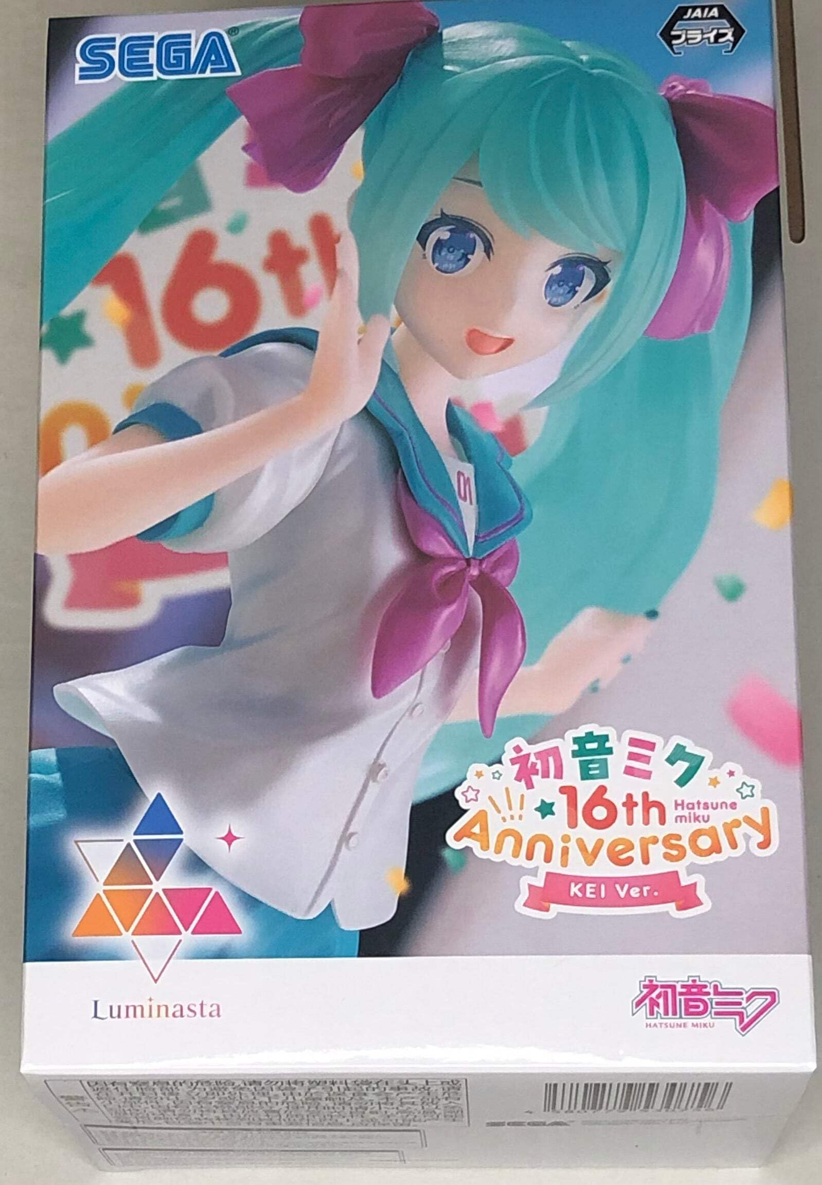 SEGA GOODS Hatsune Miku - 16ème Anniversaire Vers. KEI - Figurine Luminasta 18cm