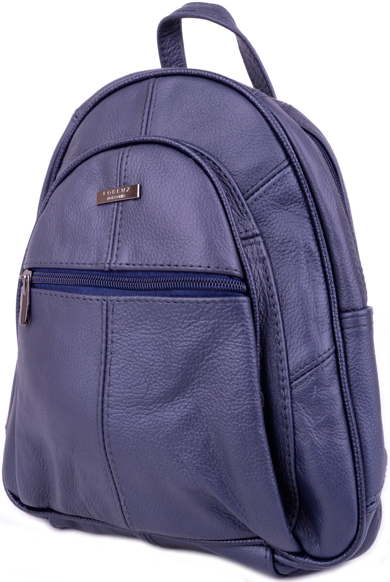 Ladies/Womens Genuine Leather Travel/Work/Holiday Rucksack/Backpack - Navy