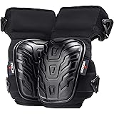 NoCry Professional Knee Pads for Work with Improved Adjustable Thigh and Shin Double Straps; Heavy Duty Shell, Soft Foam Padd