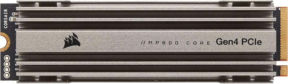 Corsair MP600 CORE 1TB M.2 NVMe PCIe Gen4 SSD w/ Heatspreader - 4700MB/s Read