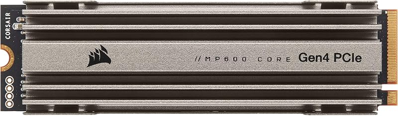 Corsair MP600 CORE 1TB M.2 NVMe PCIe Gen4 SSD w/ Heatspreader - 4700MB/s Read