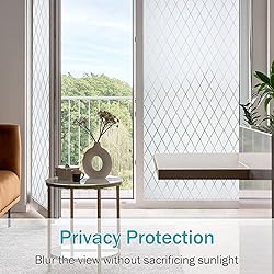 VELIMAX Lattice Frosted Window Film Window Privacy