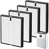 4 Pack HAP603 Replacement Filter Compatible with ECOSELF HAP603 / HAP603WF Air Purifier, Air Purifiers Replacement Filter for Home Large Room, # RFHAP603, White