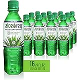 New Aloe Rey Naturally Flavored Aloe Drink with Pulp, 30 Calories per serving, No Preservatives, 16.9 oz. bottle. (Original,