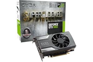 EVGA GeForce GTX 1060 SC GAMING, ACX 2.0 (Single Fan), 6GB GDDR5, DX12 OSD Support (PXOC), Only 6.8 Inches Graphics Card 06G-