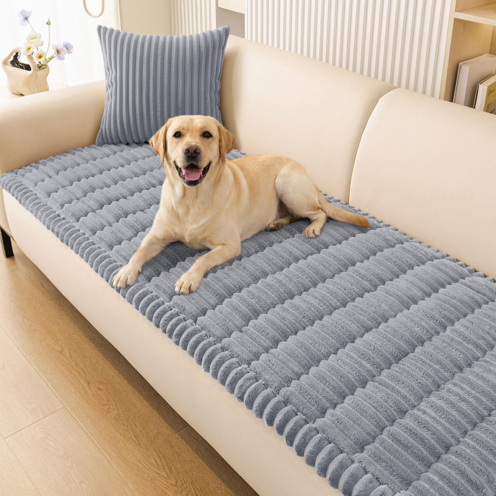 Smiry Couch Cover for Dogs, Non Slip Washable Sofa Protector for Pets