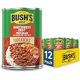 Bush's Best Southwest Zest Pinto Beans, 15 oz, (Pack of 12) | Canned, Source of Plant Based Protein and Fiber, Low Fat, Gluten Free