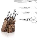 Cangshan N1 Series 1022605 German Steel Forged 5-Piece Starter Knife Block Set, Walnut