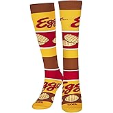 Cool Socks, Eggo Waffles, Fun Novelty Knee High Compression Socks