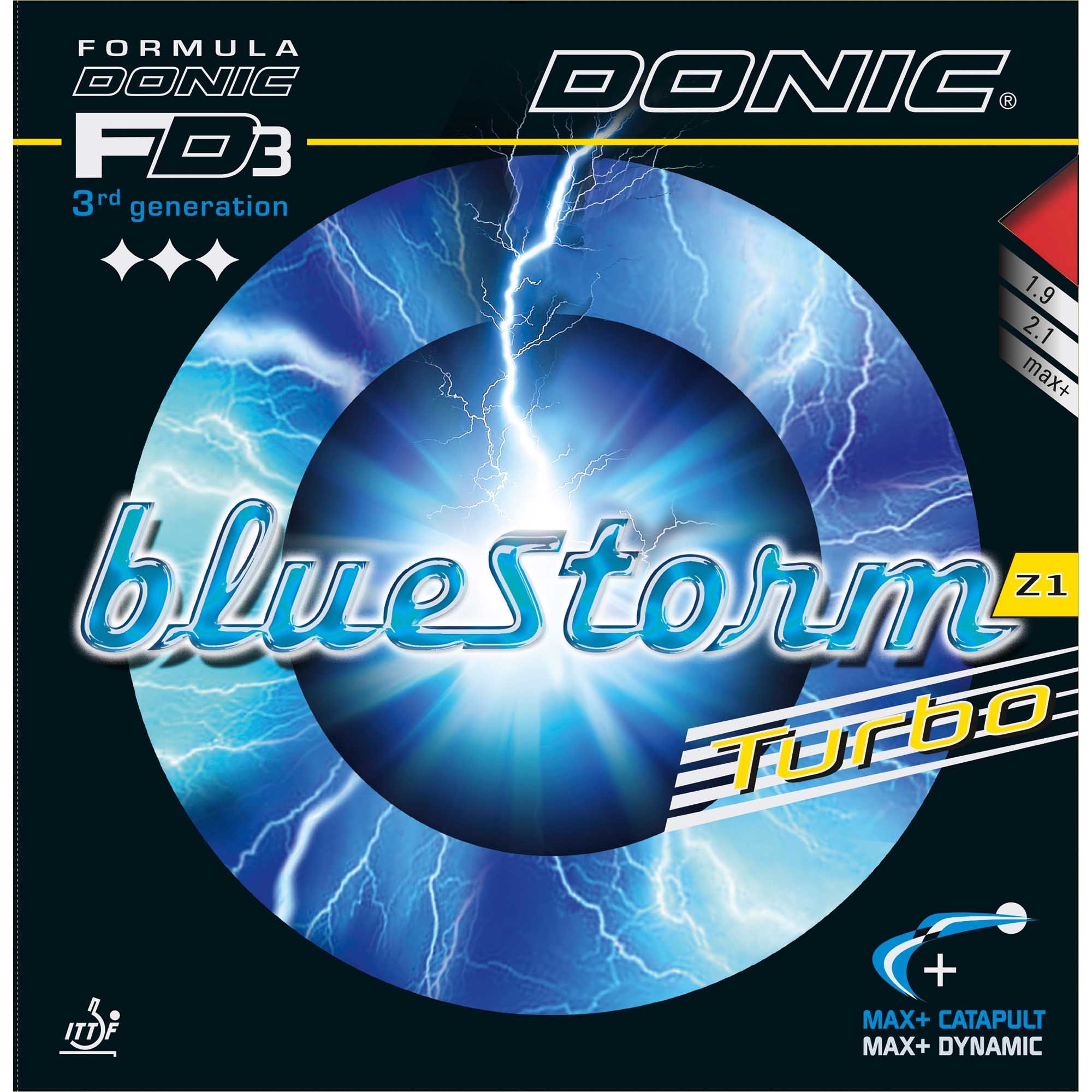Donic Bluestorm Z1 Turbo, table tennis rubber, red