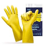 FMP Brands Cleaning Gloves, 3 Pairs Rubber Gloves