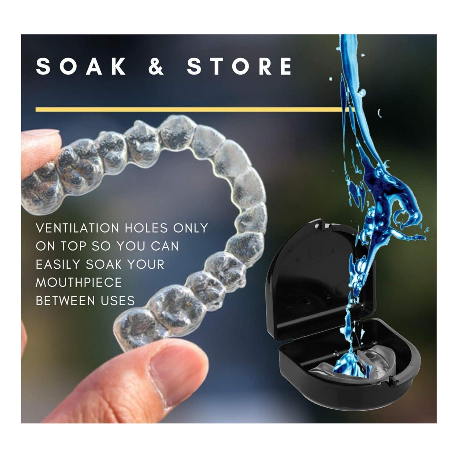 Fresh Knight Retainer Case 2 Pack w/Vent Holes-Black : Beauty