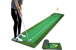 MG MAGIC GOLF Golf Putting Green for Indoors Outdoor | Golf Putting Mat with Alignment Guides - Improve Accuracy and Speed | Portable Golf Practice Mat Training Aid Gift for All Skill Levels Golfer