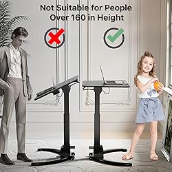JOY worker Foldable Mobile Standing Desk for