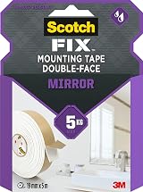 Scotch FIX Mirror Indoor Mounting Tape 19mm x 5m for Humid Areas