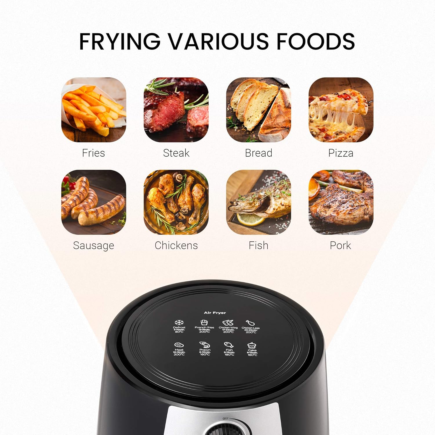 COMFEE’ Air Fryer for Home Use 3.5L, Healthy Oil Free Cooking, Baking