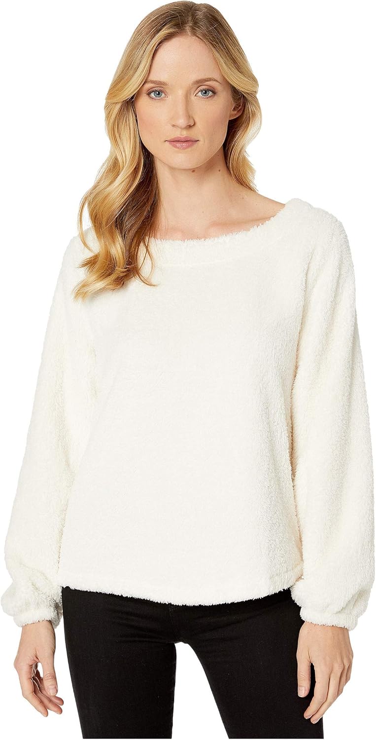 faux sherpa pullover