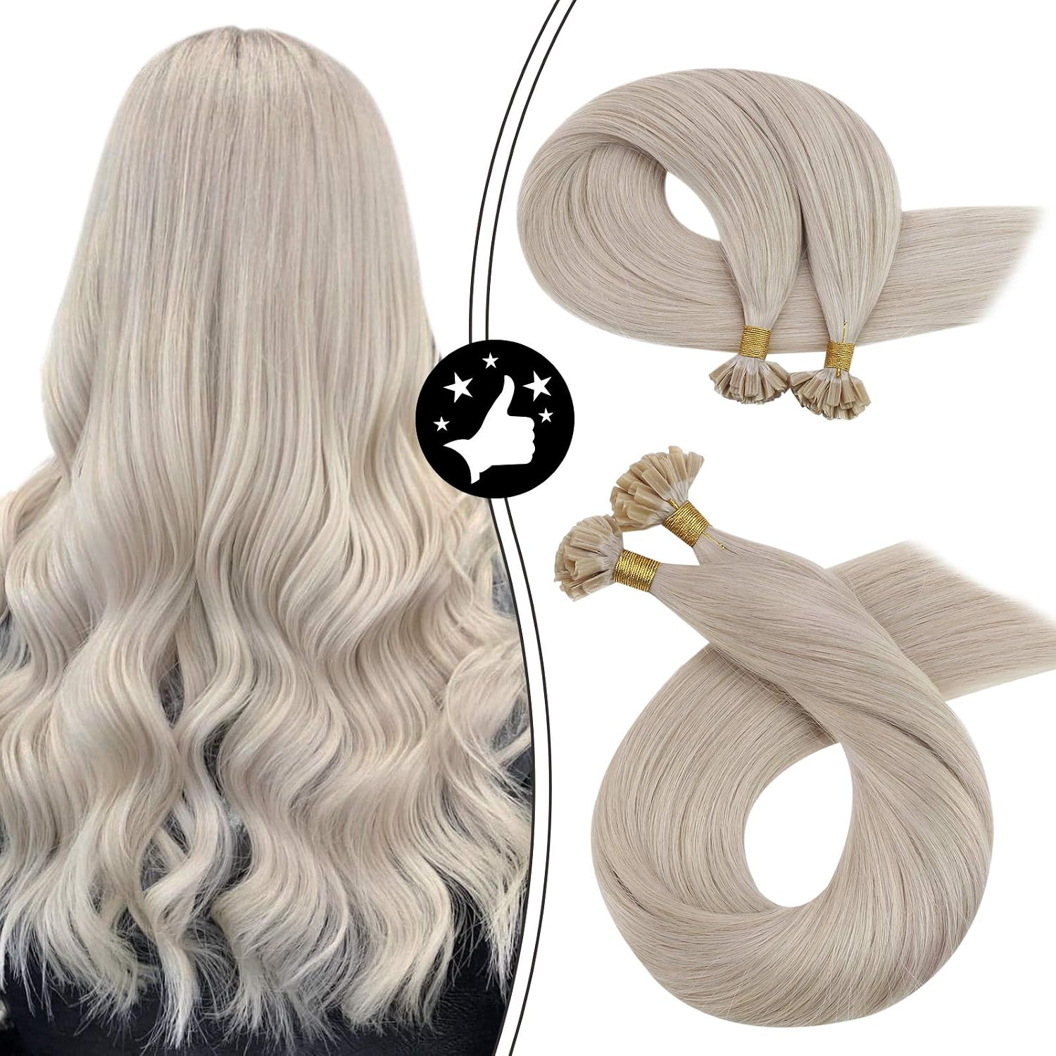 Amazon Moresoo 20 Inch U Tip Remy Human Hair Extensions Keratin