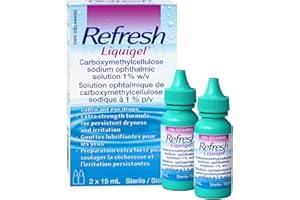 Refresh Liquigel Ophthalmic Solution, Lubricant Eye Drops, Persistent Dryness, and Irritation, 2x15ml