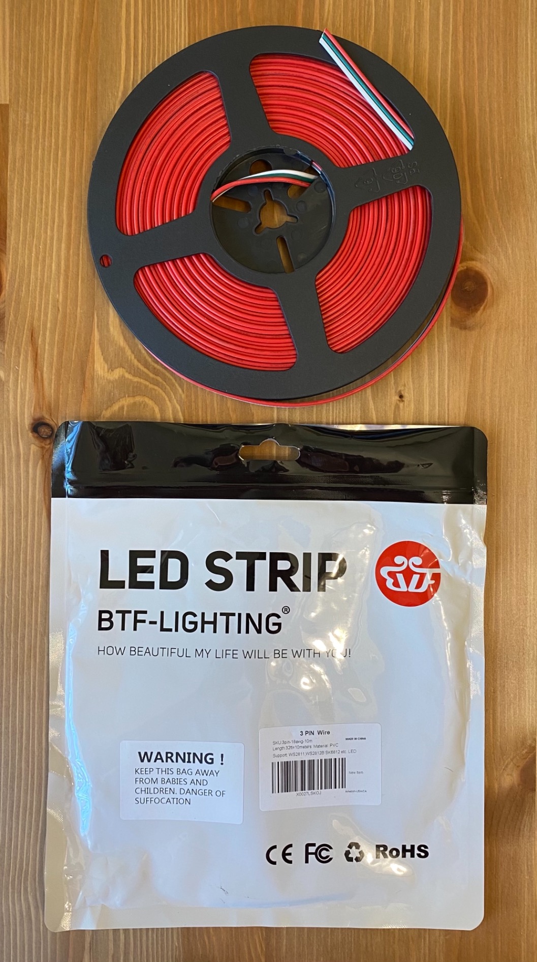 $3/mo - Finance BTF-LIGHTING 18AWG LED Strip Light Ribbon Wire RGB ...