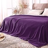 BEDELITE Fleece Blanket King Size Blankets for Bed, Luxury Plush Cozy Fuzzy Blanket 108x90 inches, Super Soft Warm Lightweight Throw Blanket All Seasons Suitable, Purple