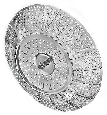 SYGA 100% Stainless Steel Steamer Basket for Vegetable/Insert for Pots, Pans, Crock Pots & More. 6.3 to 10.3