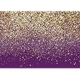 LYCGS 7x5ft Purple Bokeh Backdrop Birthday Gold Spots Bokeh Wedding Prom Graduation Photography Background X-78