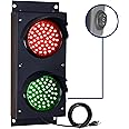Signaworks LED 2 Light Red/Green LED Loading Dock Bay Traffic Light 4 inch Diameter Lens, 110VAC, Mounting Brackets, Industrial Signal Stop Go Light, Power Cord, Red/Off/Green Switch, Plug & Play