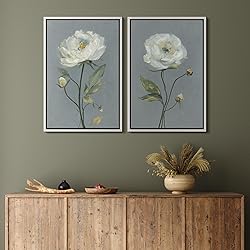 MUDECOR Framed Canvas Print Wall Art Set White