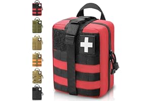 VIIDOO 1000D Molle Ifak Pouch Rip Away, Tactical Tear Away Medical Pouch Empty, Military First Aid Pouch Bag Only for Camping Hiking Travel