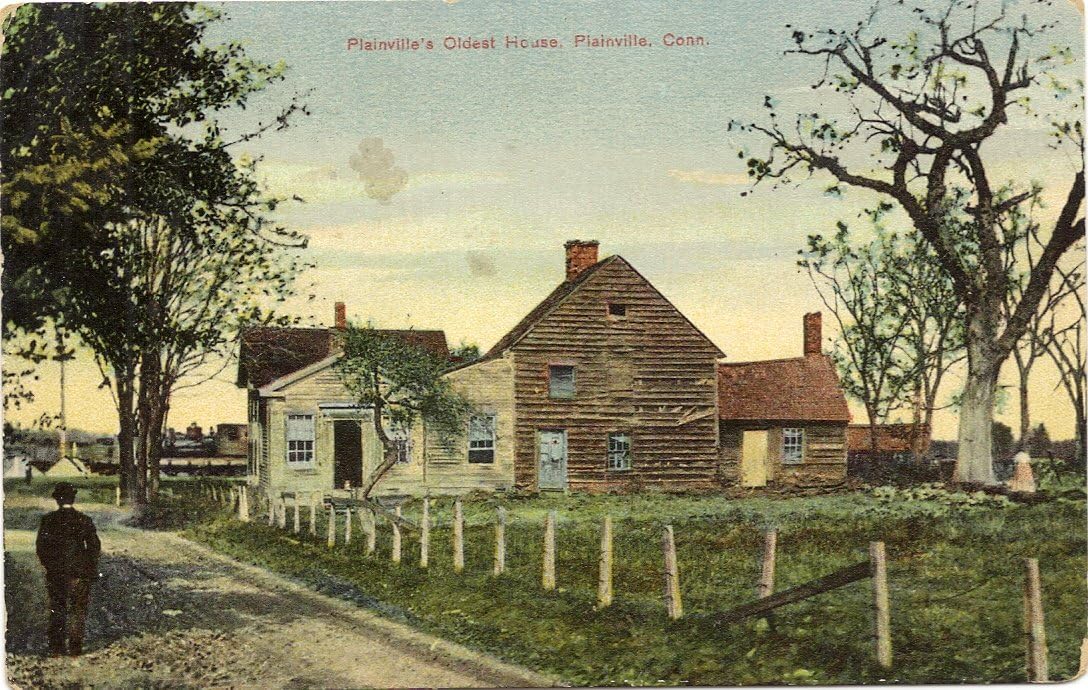 1909 Vintage Postcard Plainville's Oldest House