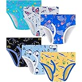 JAHSIYI 100% Cotton Soft Boys Briefs Size 2T-12Yrs Underwear (6-Pack)