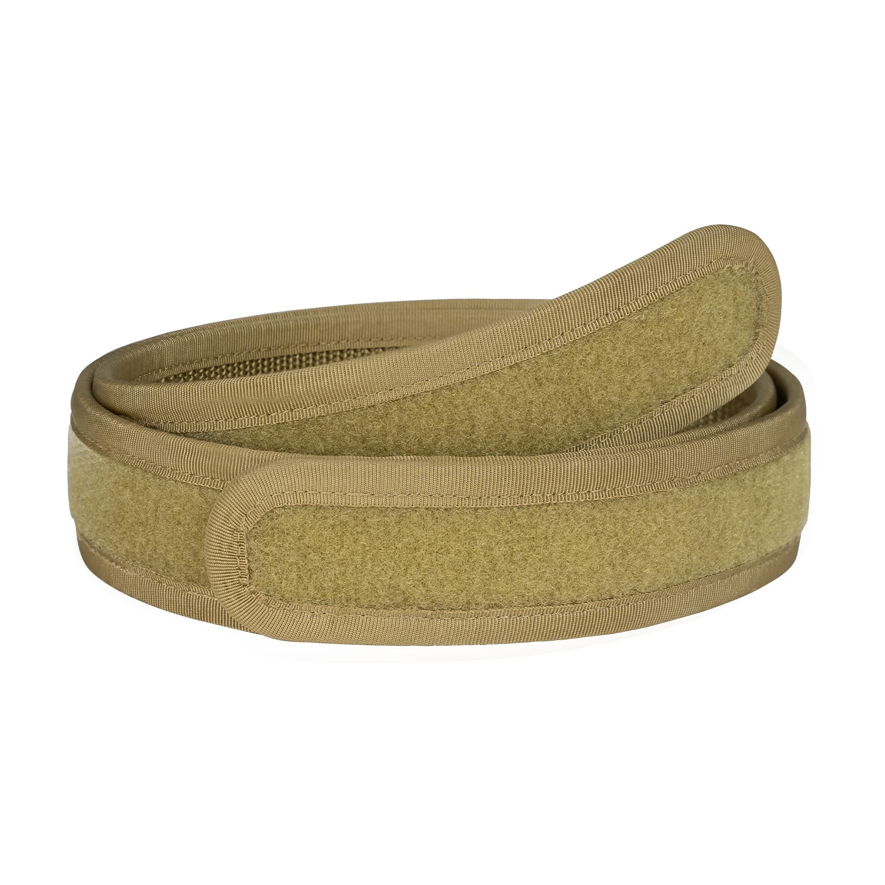 IDOGEAR Inner Belt for Duty Belt 1.5" Loop Liner Version Belts Hook and Loop Closure (Khaki, Medium for waist 34"-38")