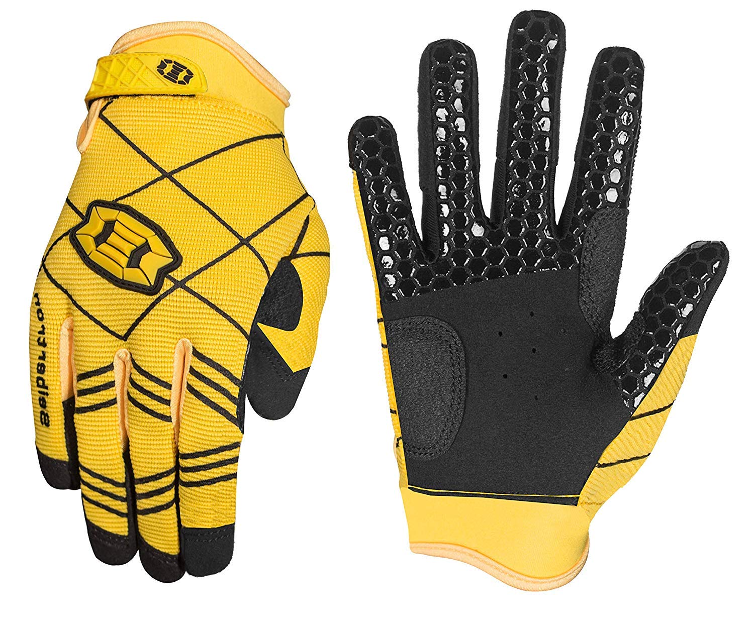 Seibertron B-A-R PRO 2.0 Signature Baseball/Softball Batting Gloves Super Grip Finger Fit for Youth Yellow M