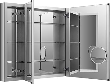 Amazon Com Medicine Cabinet By Kohler Bathroom Medicine Cabinet With Mirror Verdera Collection 40 Inch X 30 Inch Slow Close Magnifying Mirror K 99011 Na Home Improvement