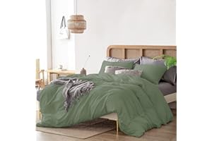 Olivia Rocco Duvet Cover Super King Size 116" x 98" Inch, 1000 Thread Count Soft 100% Egyptian Cotton 1Pcs (1 Duvet Cover) Zipper Closure & Corner Ties, Sage Solid