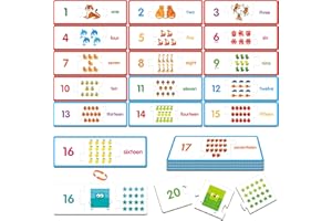 1-20 Number Puzzles, 20 Self-Correcting Matching Puzzle Set, Educational Counting Game Math Numbers Learning Toys for Toddler