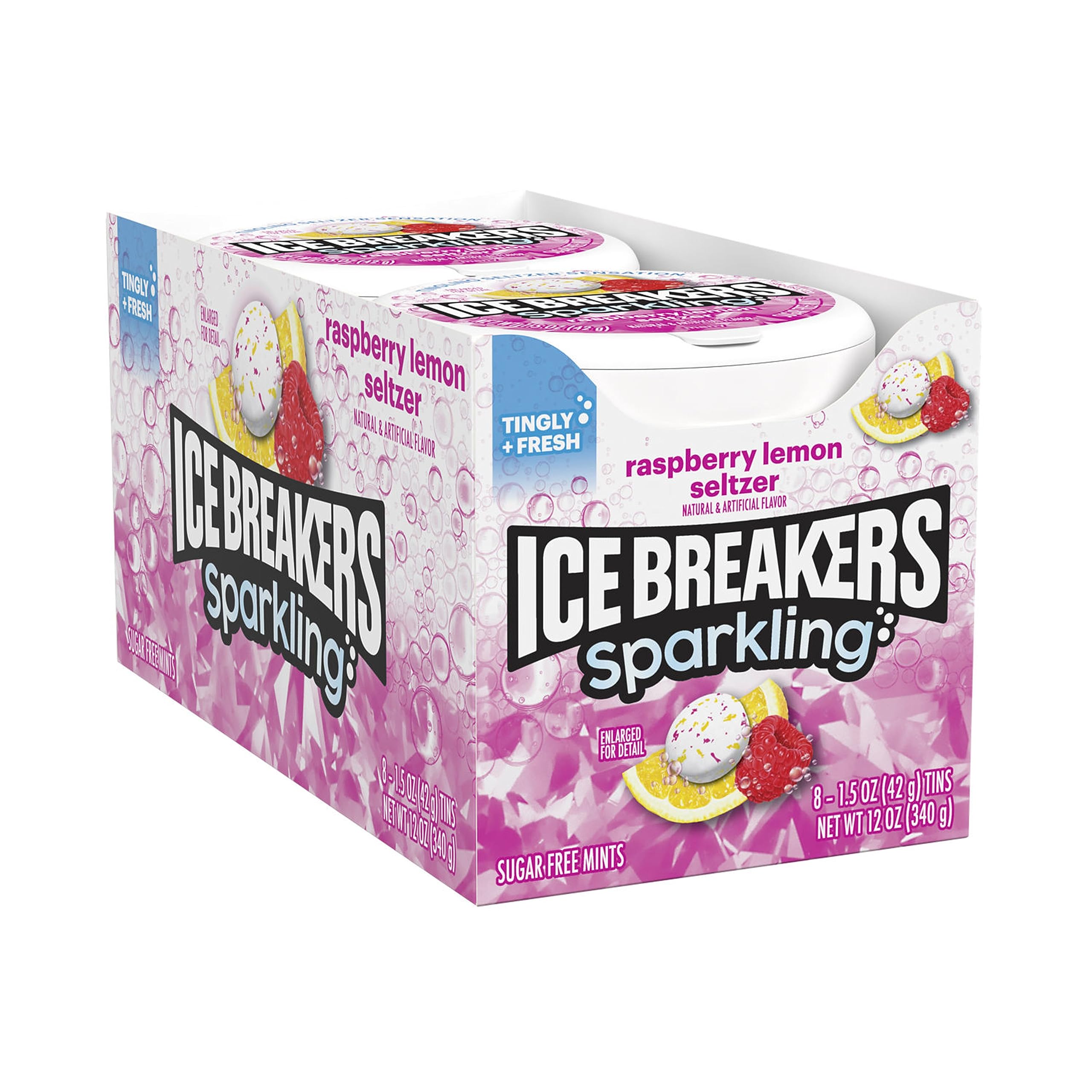 Mormal Mints Lemon Raspberry Mua Sparkling Raspberry Lemon Seltzer Breath Mints Tins, 1.5 oz (8 ...