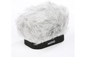 Movo WS-R30 Professional Furry Windscreen with Acoustic Foam Technology for Zoom H4n, H5, H6, Tascam DR-100 MKII and Sony PCM
