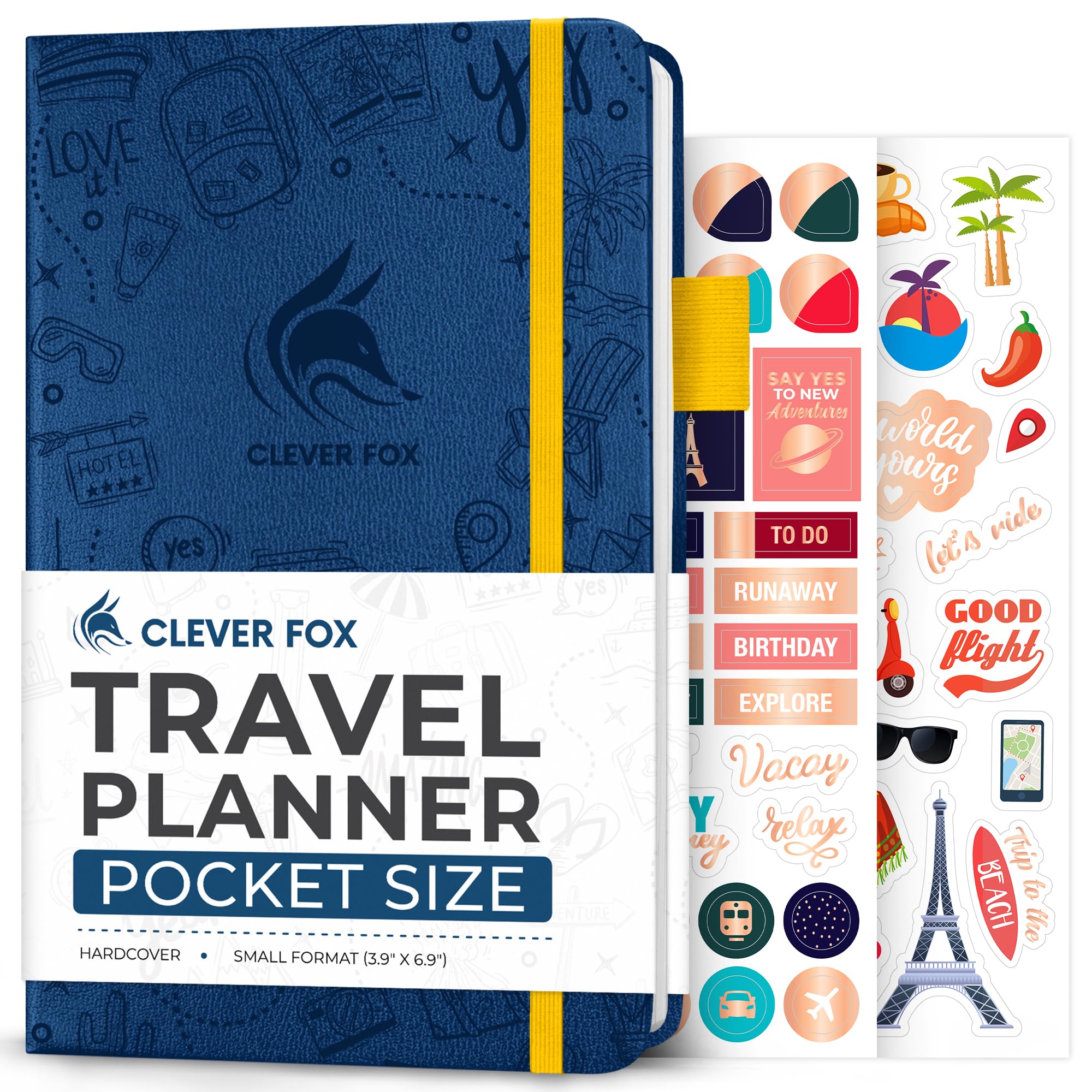 Clever Fox Travel Journal – Vacation Planner with Budget Plan, Packing List, Expense Tracker & Trip Journal – Travelling Itinerary Organizer for Women, Men & Couples – Pocket Size, Mystic Blue — image 1