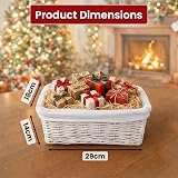 H-LINE Small Make Your Own Gift Hamper Kit White Wicker Basket view 2