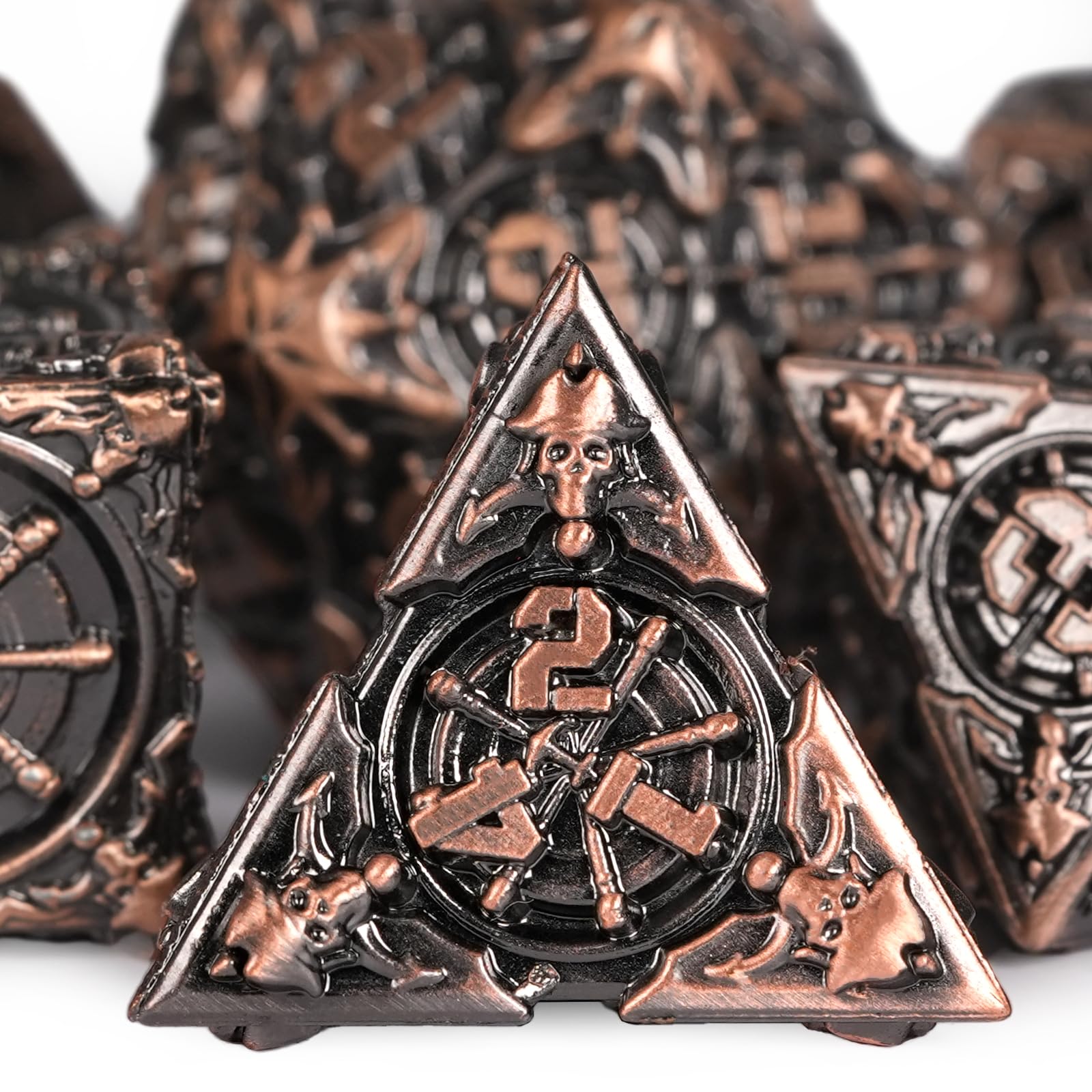 Metal Dnd Dice 7Pcs Set, Polyhedral Rpg D&d Dice Dungeons and Dragons Role Playing Dice for Table Game Mtg RPG Pathfinder colorful — image 1