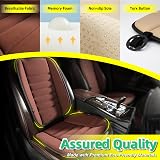 kingphenix Car Seat Cushion with Back Support Pillow Brown Memory Foam view 3
