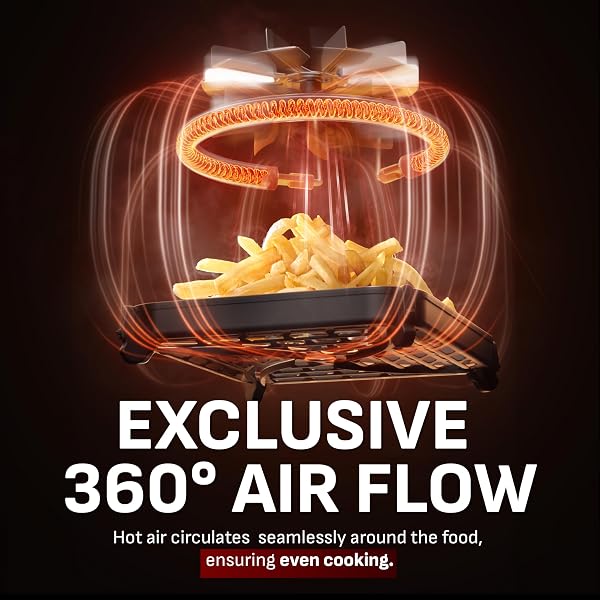 T-FAL INFRARED AIR FRYER, PREMIUM UNDERHEAT TECHNOLOGY, 5 LITER, NO PREHEAT, VISIBLE WINDOW, 7 COOKING PROGRAMS, EXTRA CRISP, FASTER, JUICIER, EY8158U0