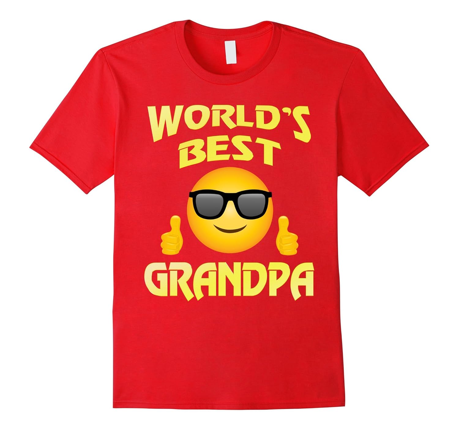 Cool Face Family Gifts World's Best Grandpa T-shirt-ANZ